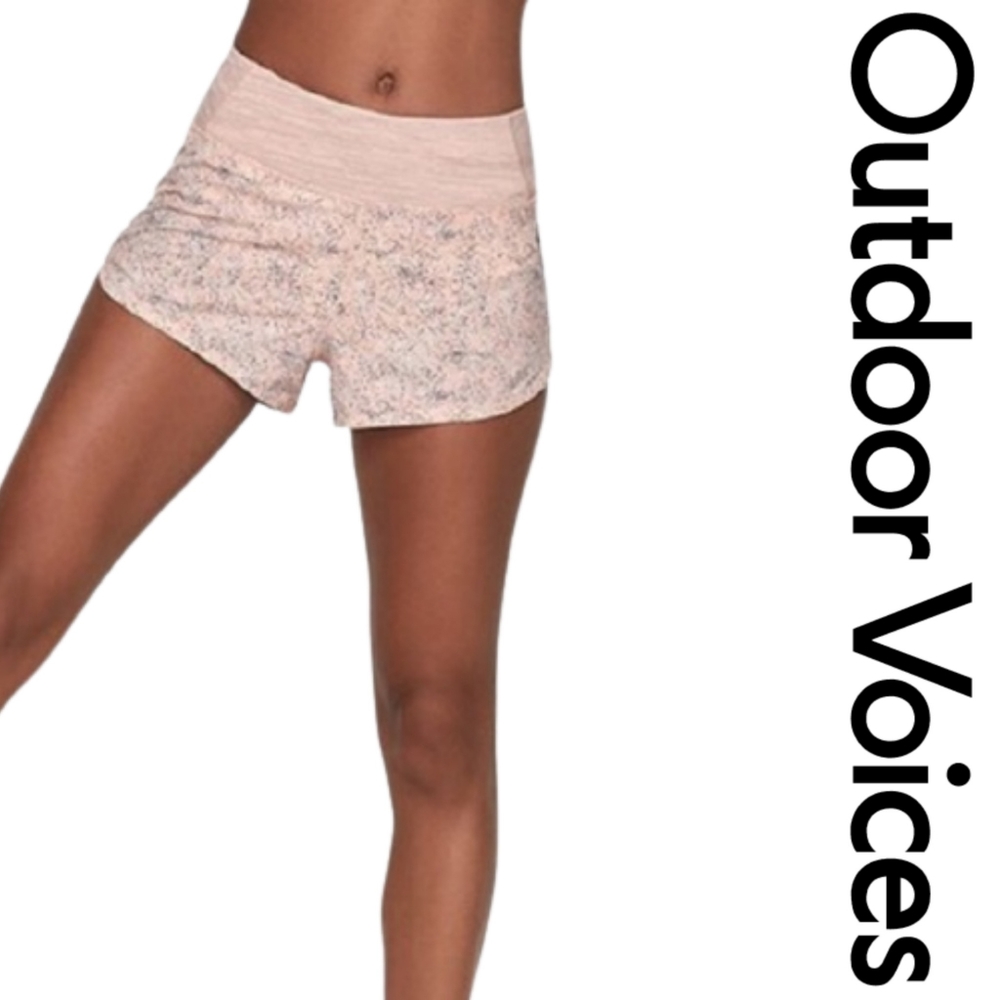 Outdoor Voices Pink Relay Speckled Shorts